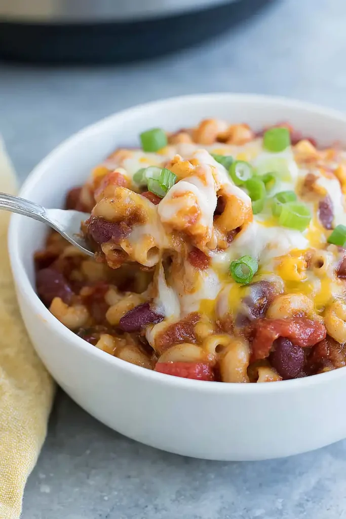 vegetarian crockpot chili mac