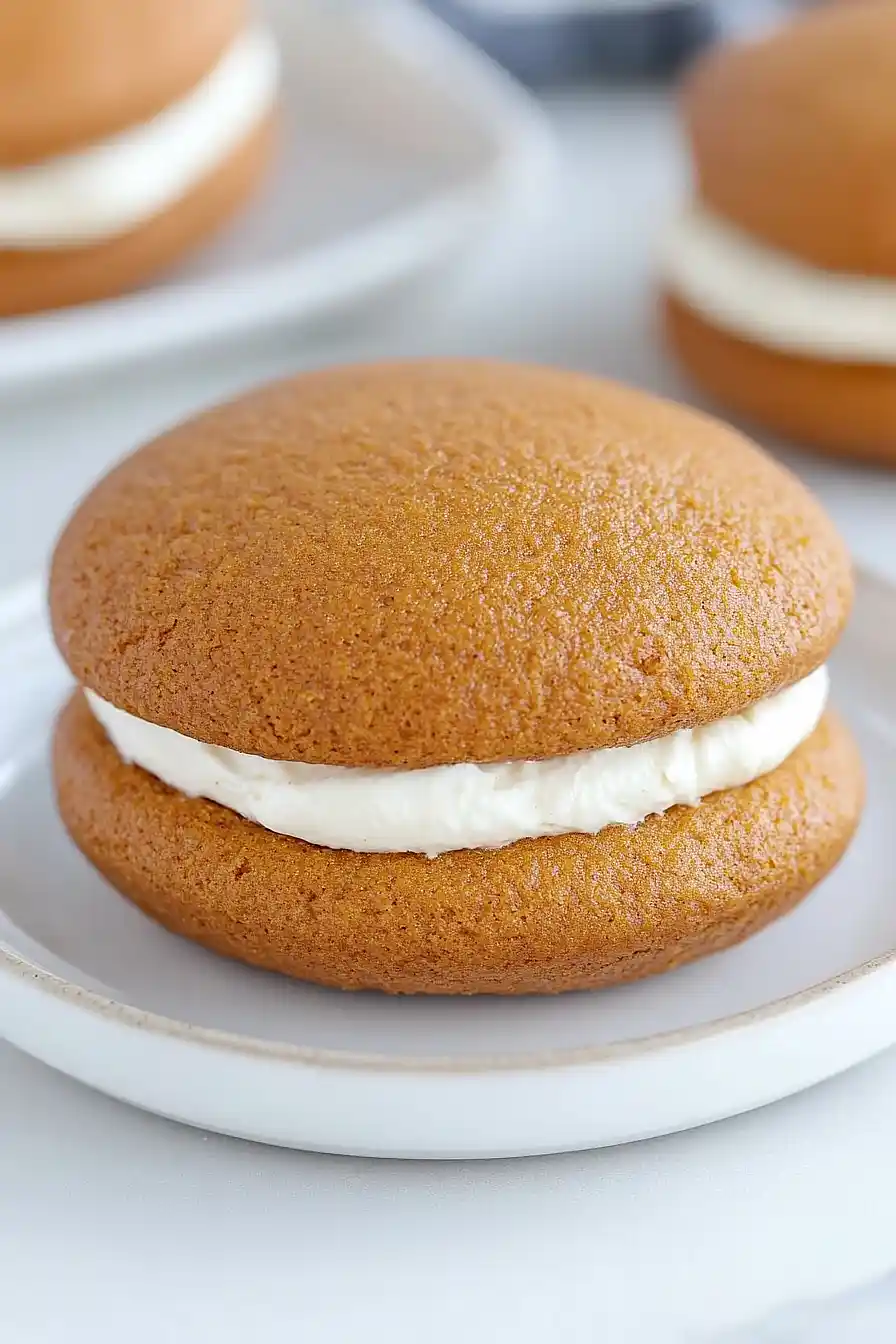 pumpkin whoopie pies with cream cheese filling