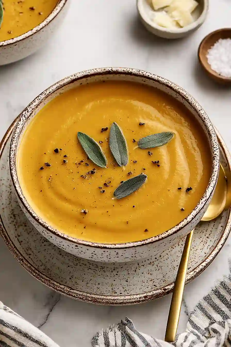 roasted butternut squash and leek soup