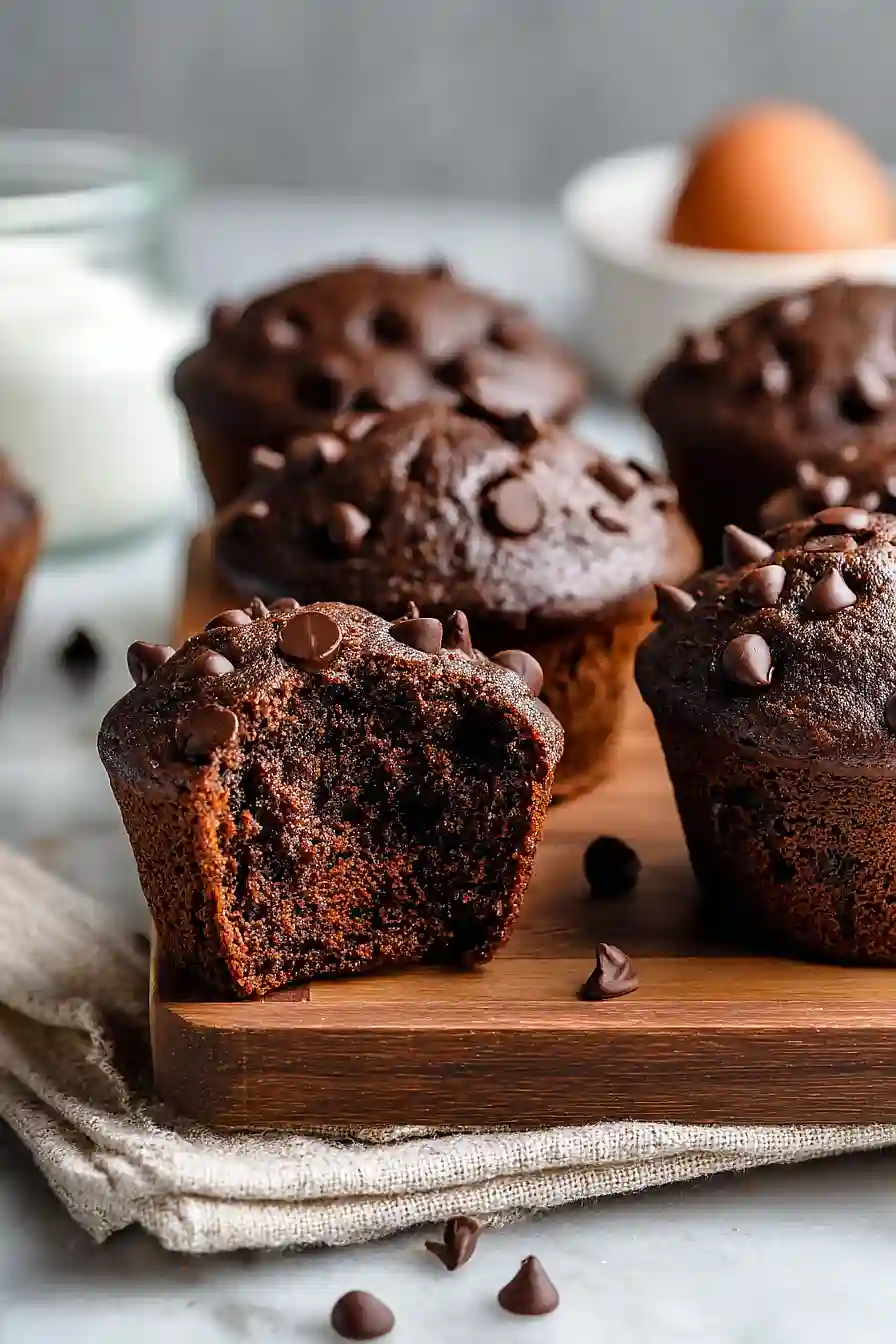 greek yogurt chocolate muffins