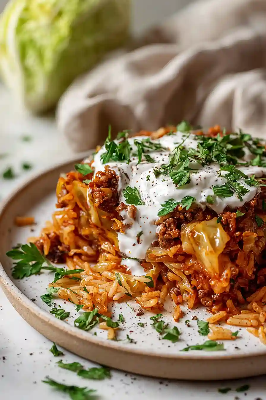 cabbage and rice casserole