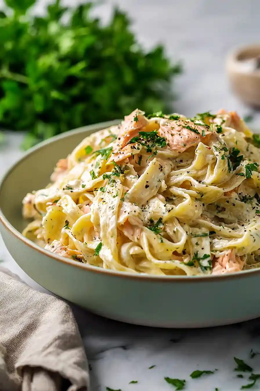 salmon boursin pasta