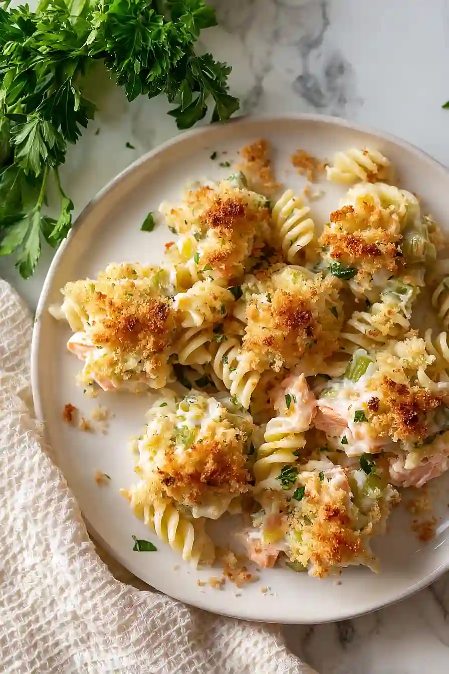 salmon pasta bake