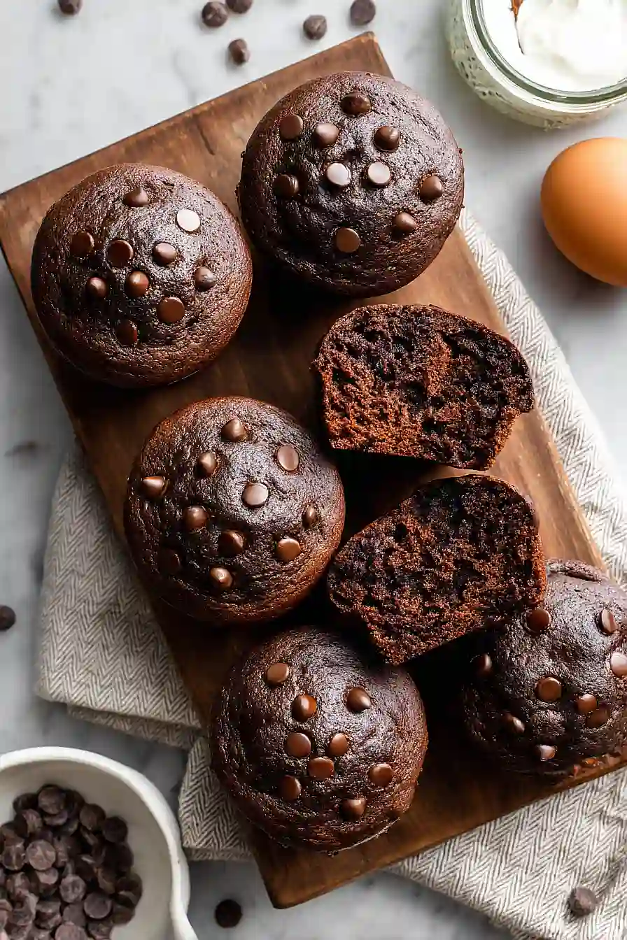 greek yogurt chocolate muffins