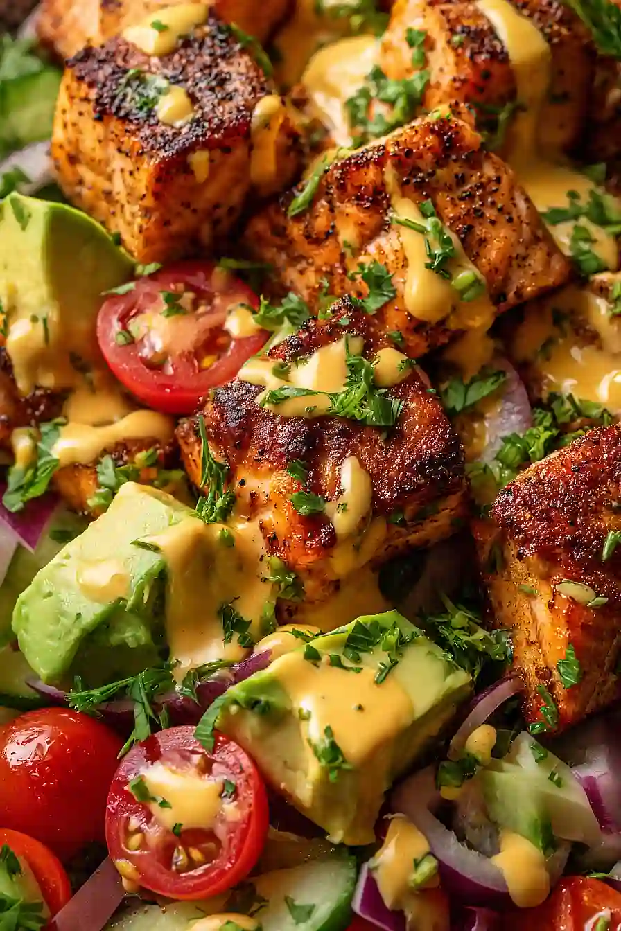 bang bang salmon salad