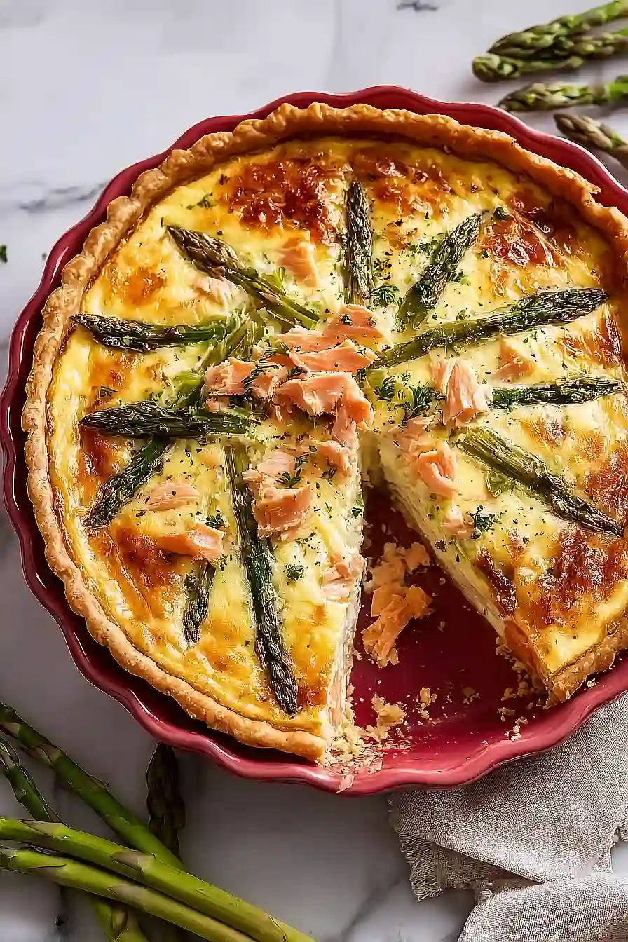 salmon asparagus quiche