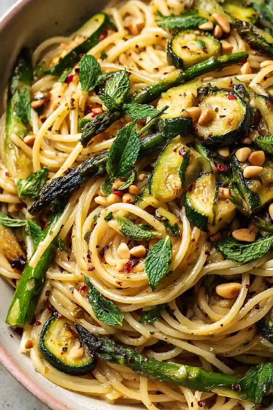 asparagus and zucchini pasta