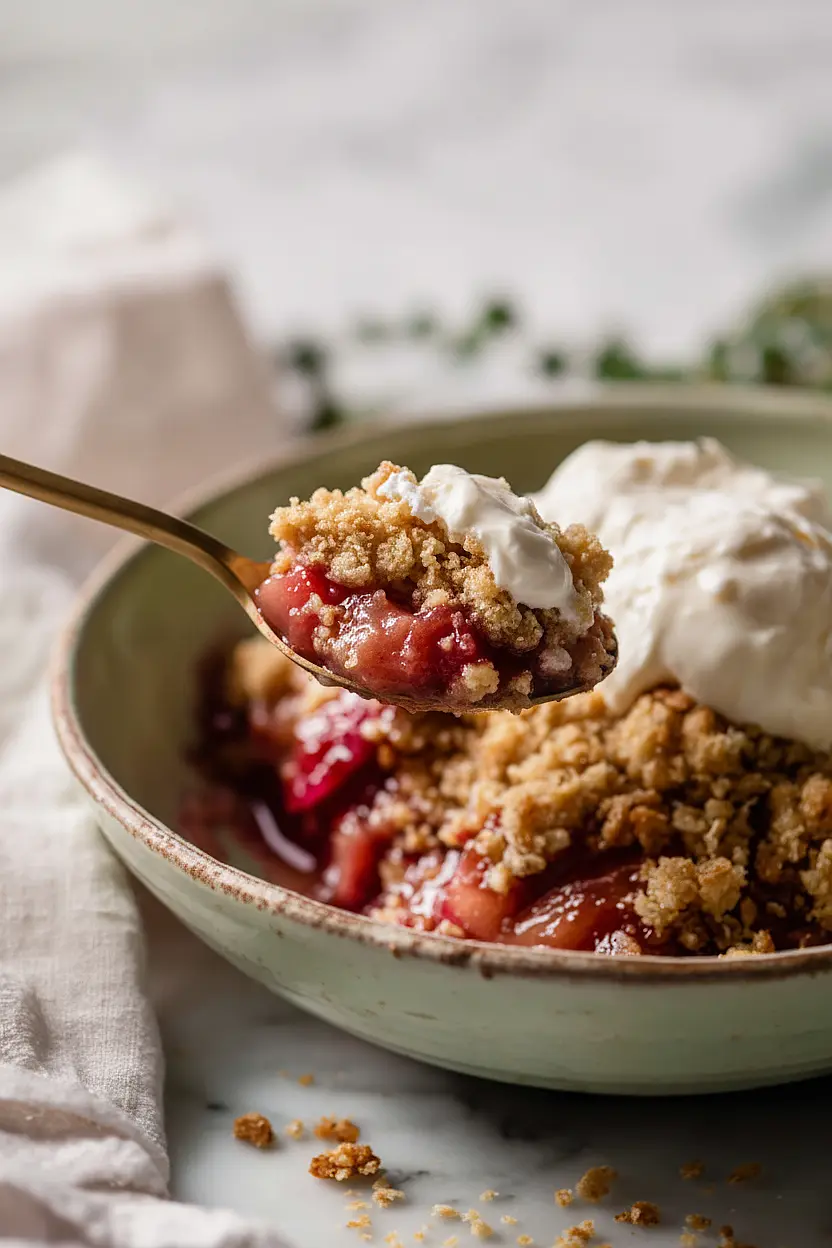 rhubarb crumble