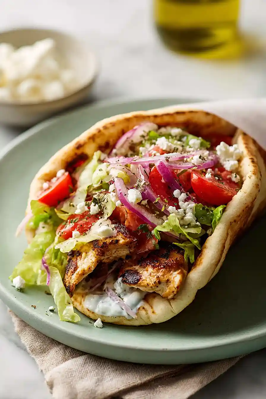 grilled chicken gyros