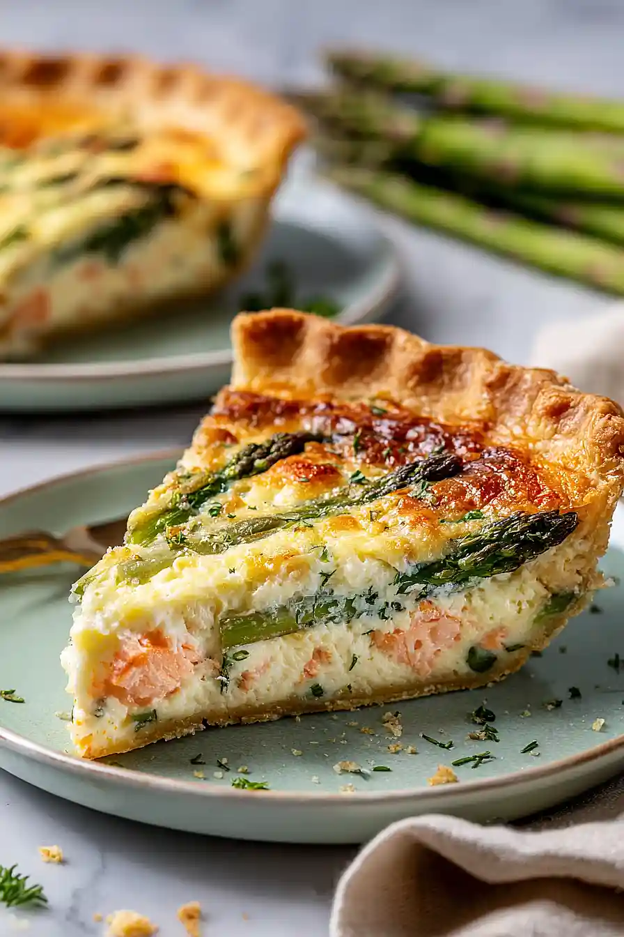 salmon asparagus quiche