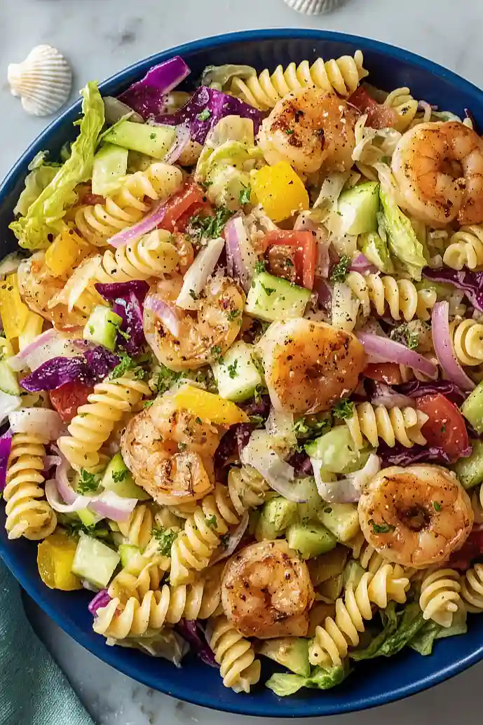 mediterranean shrimp pasta salad