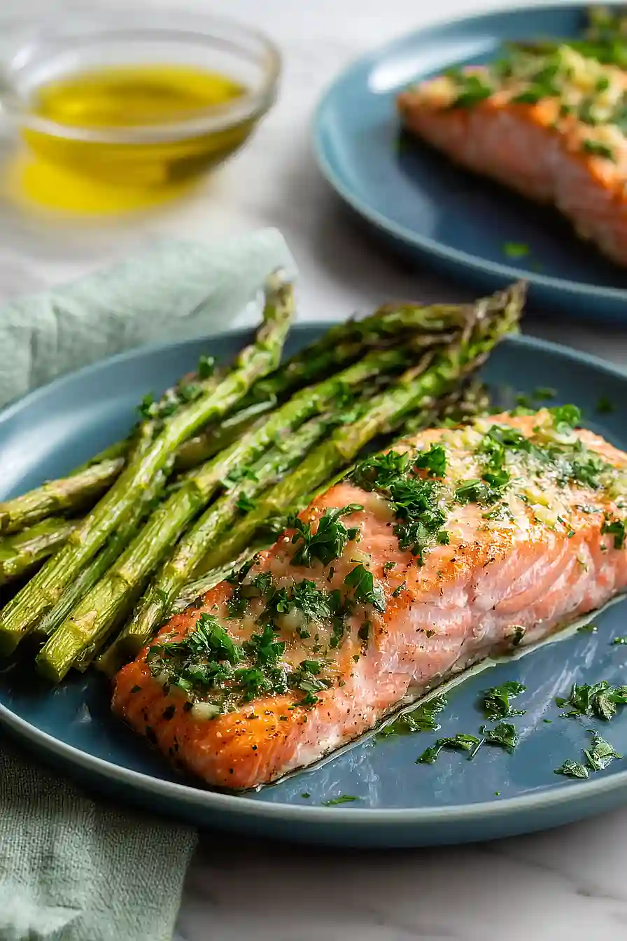 air fryer salmon and asparagus