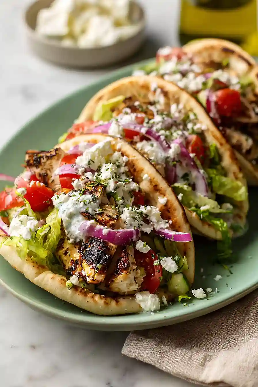 grilled chicken gyros