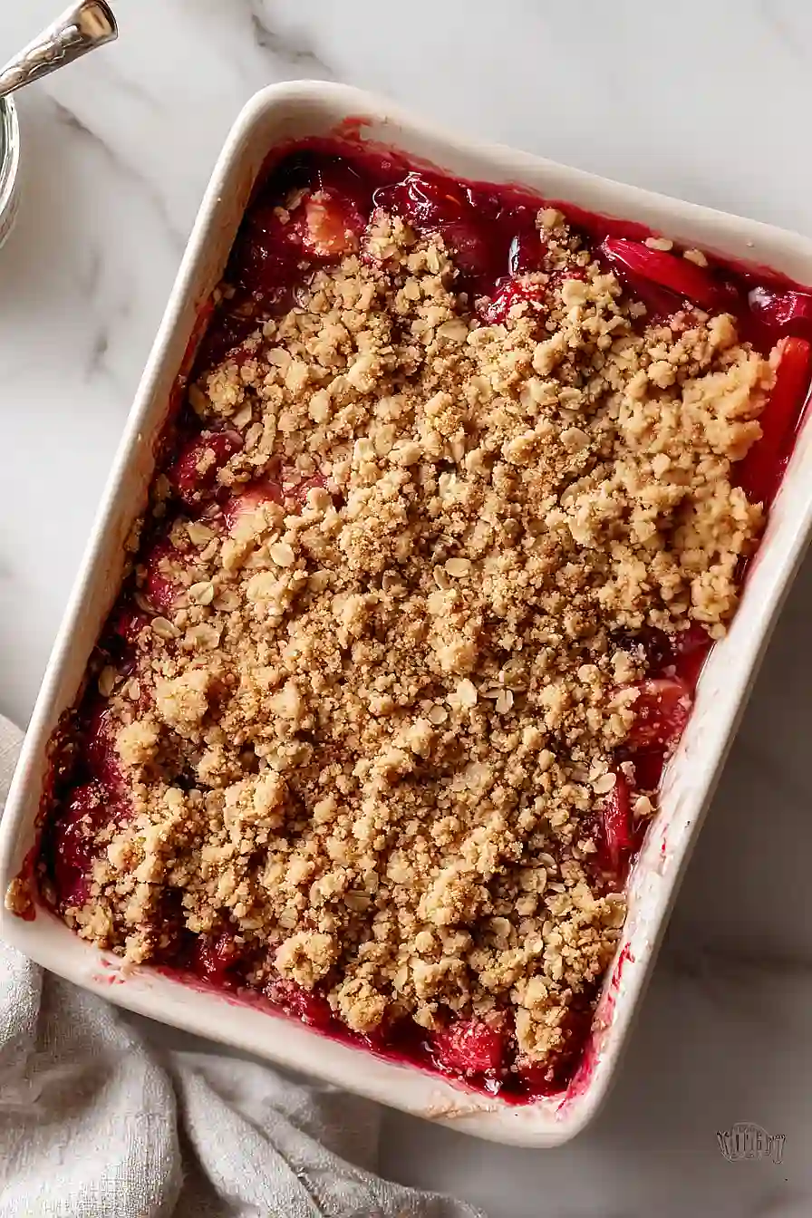 rhubarb crumble bars