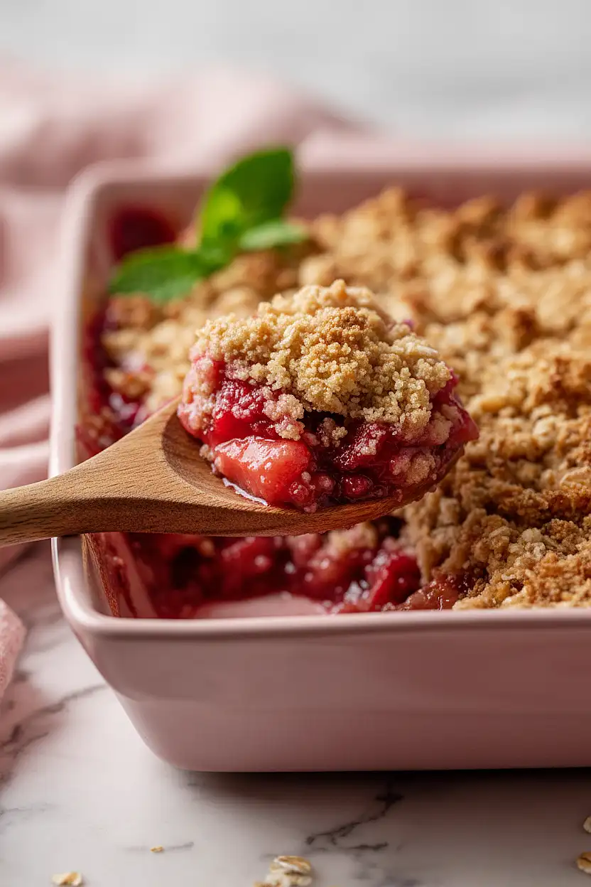 strawberry rhubarb crumble