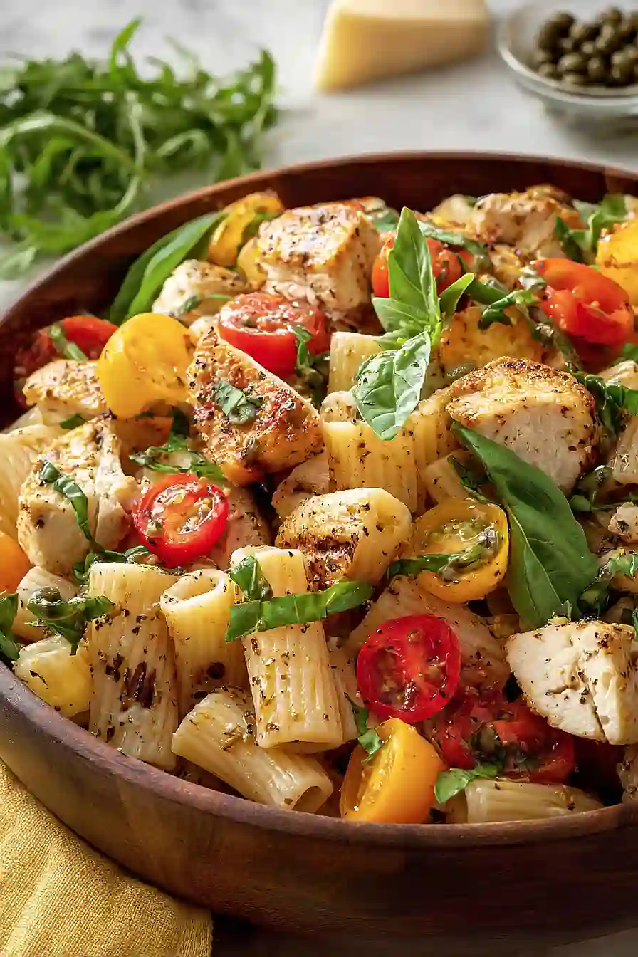 mediterranean chicken pasta salad