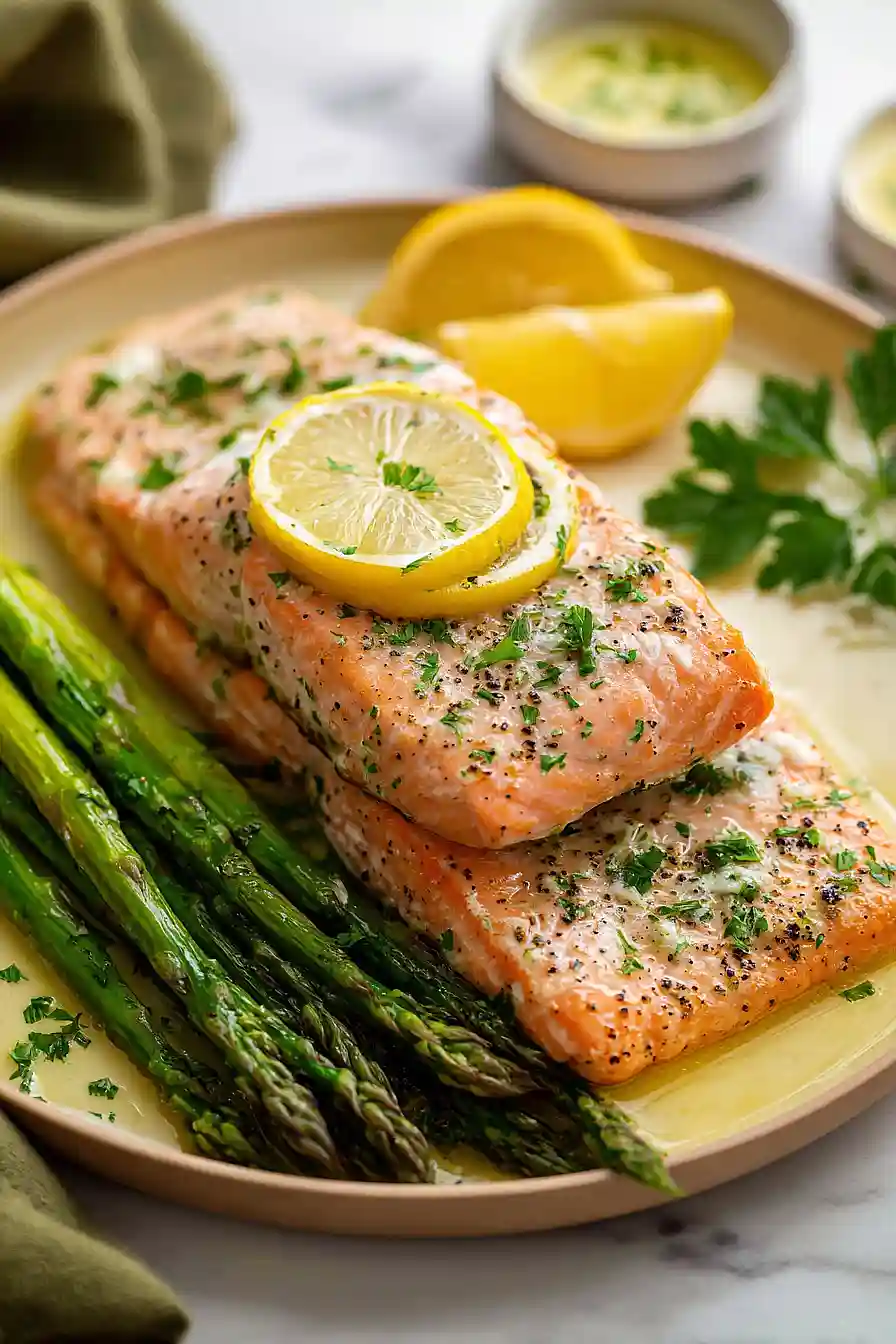 sheet pan salmon and asparagus