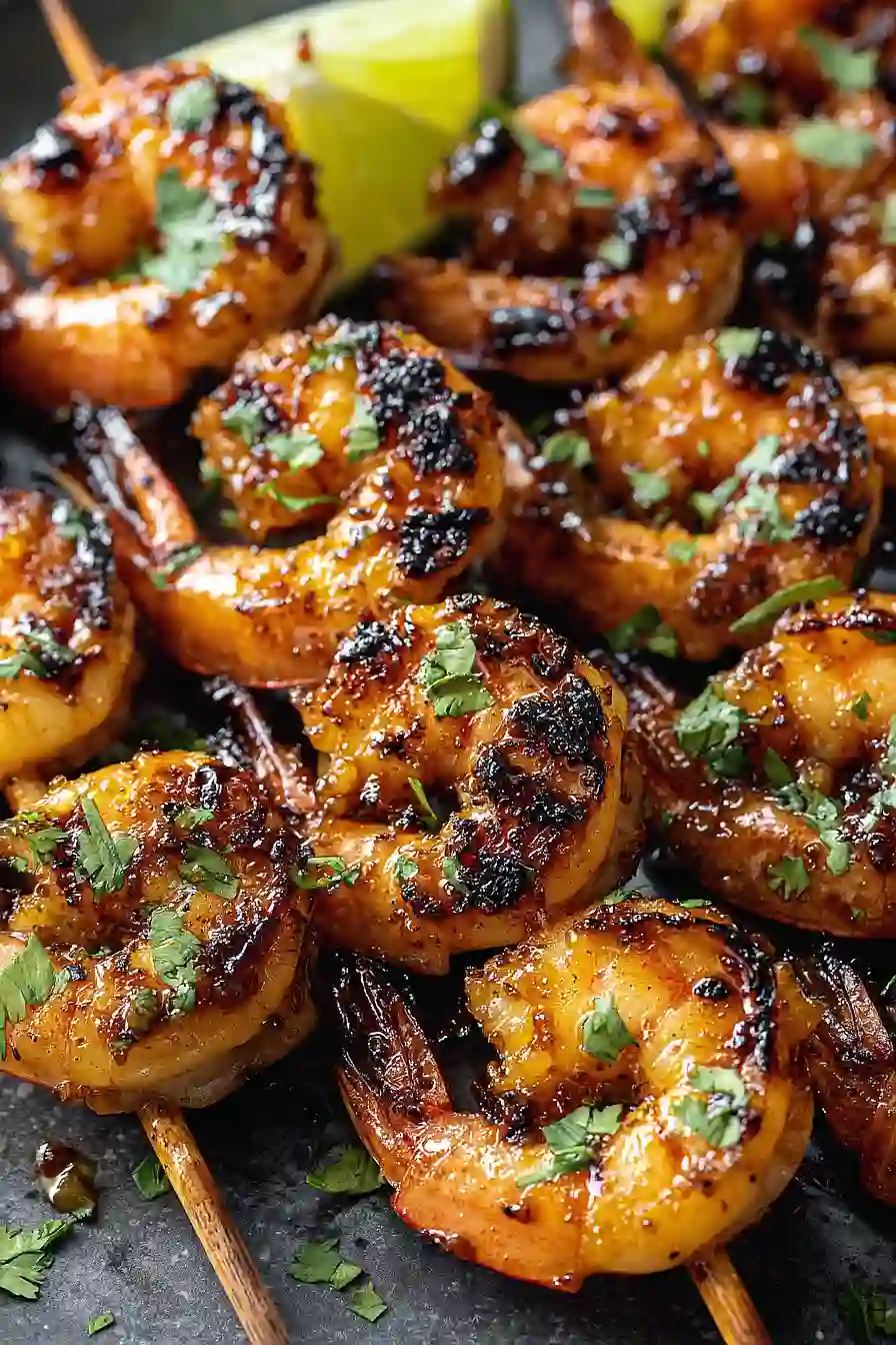 honey garlic grilled shrimp