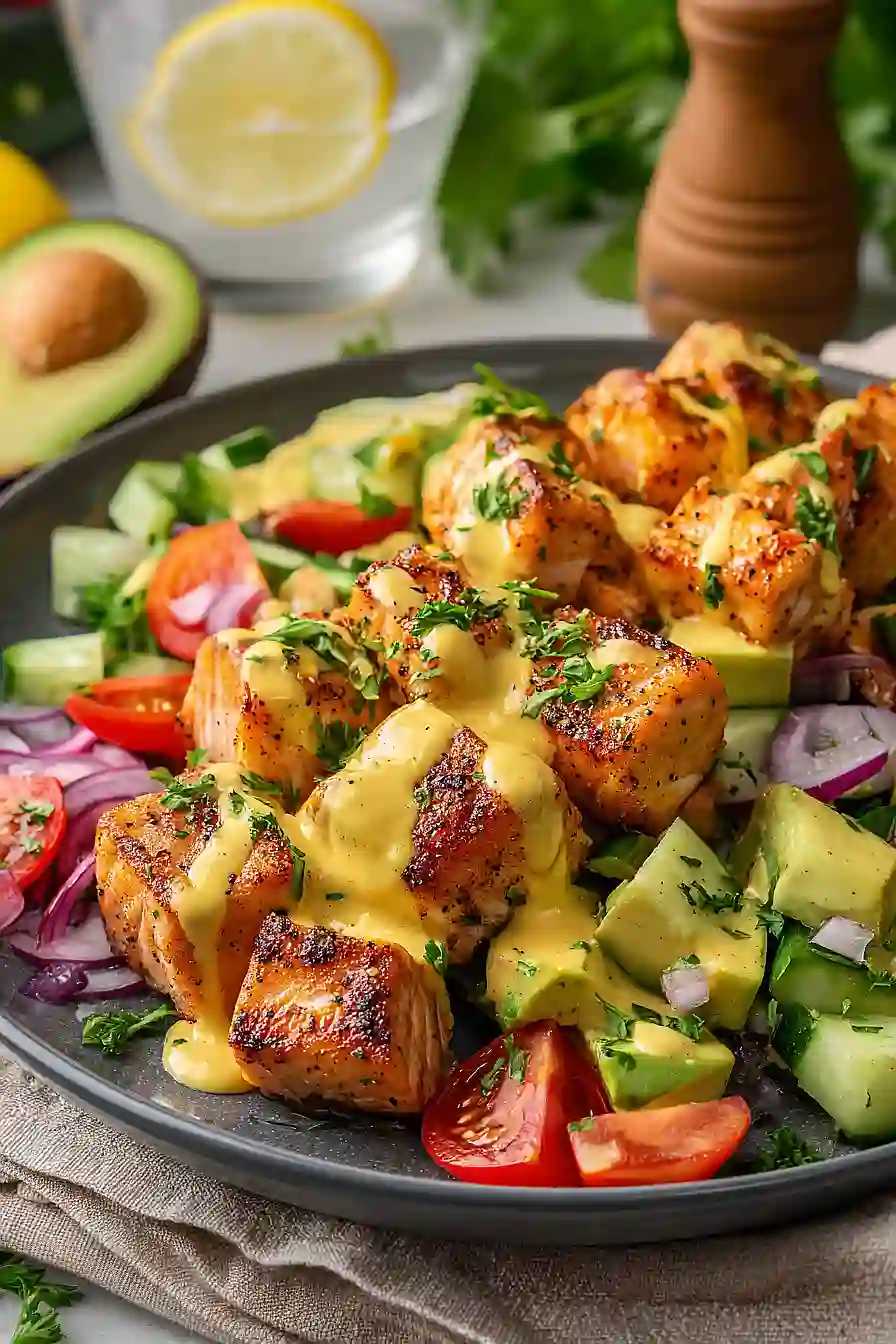 bang bang salmon salad