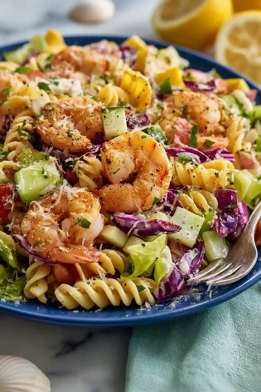 mediterranean shrimp pasta salad
