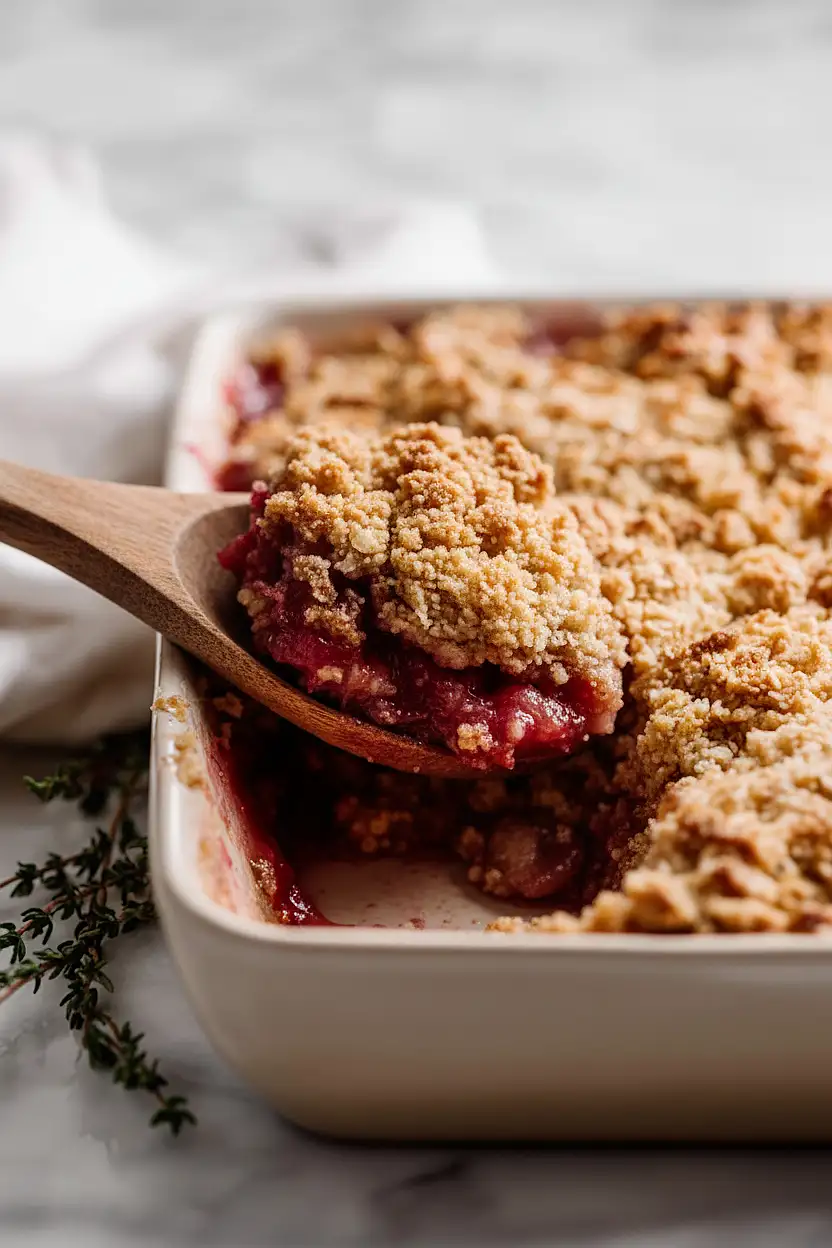 rhubarb crumble