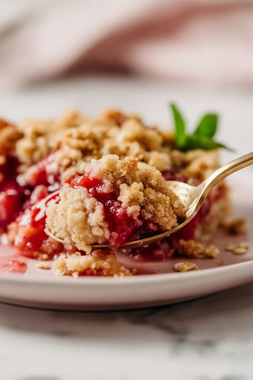 strawberry rhubarb crumble