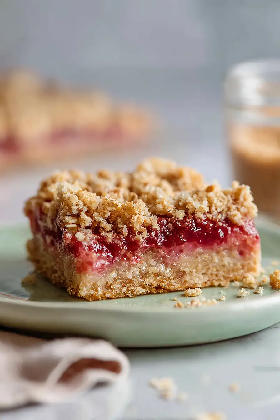 rhubarb crumble bars