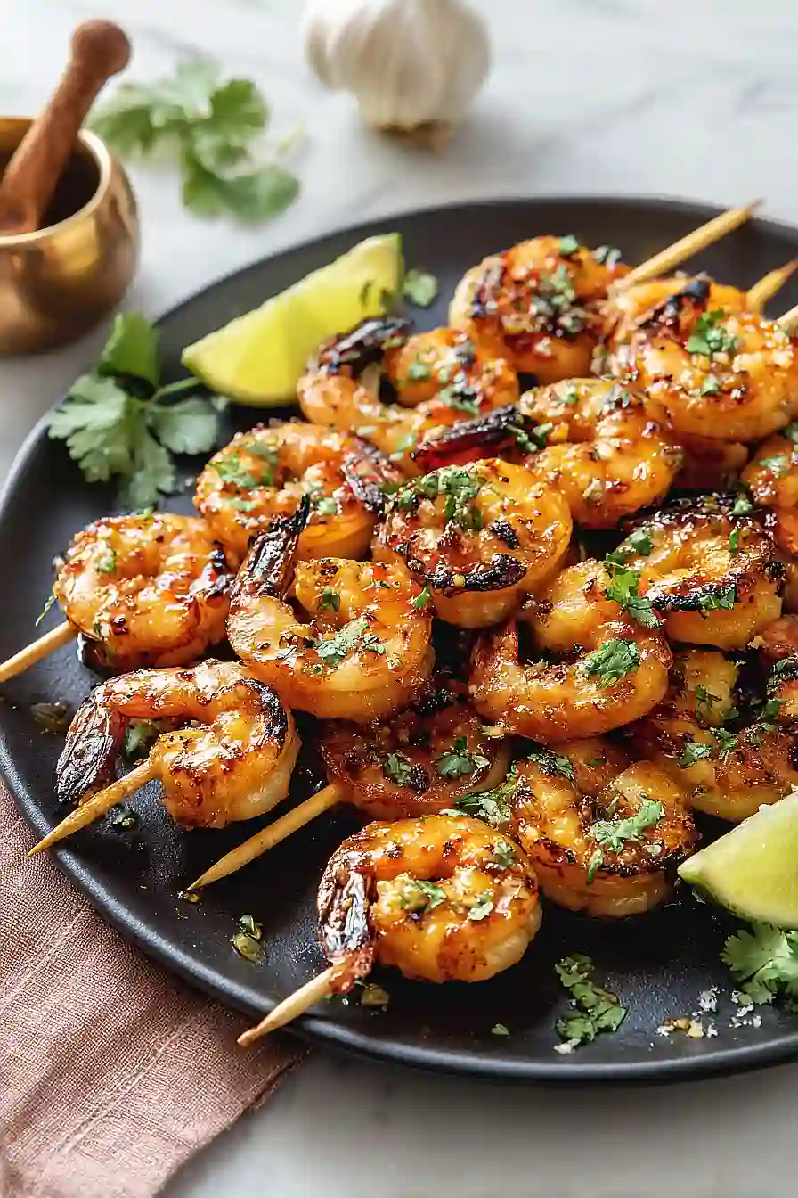 honey garlic grilled shrimp