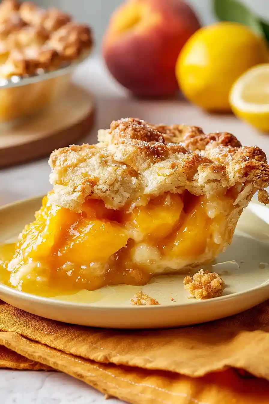 peach cobbler pie