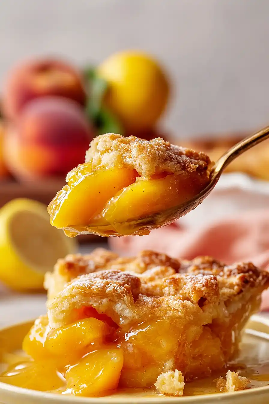 peach cobbler pie