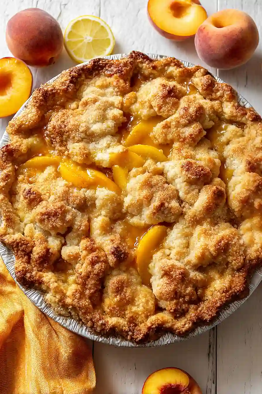 peach cobbler pie