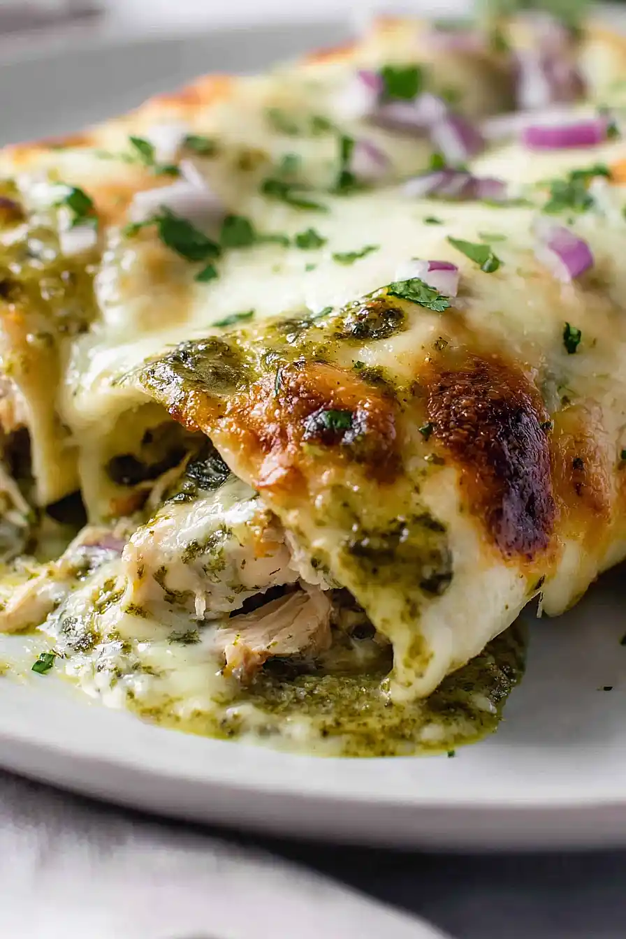 chicken and spinach enchiladas verde