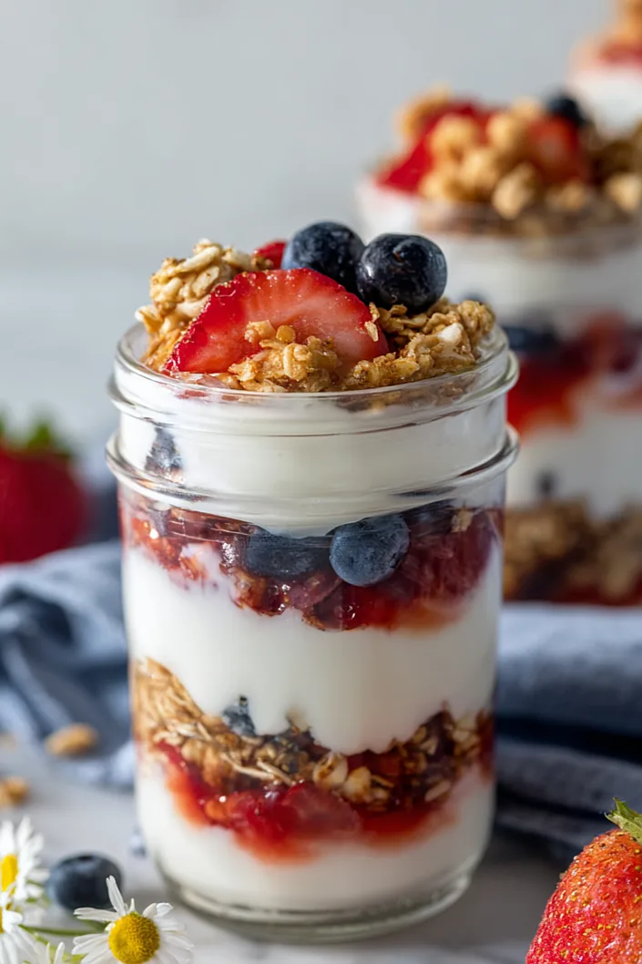 fruit and yogurt parfaits