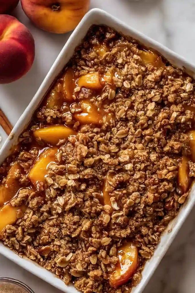 bourbon peach crisp
