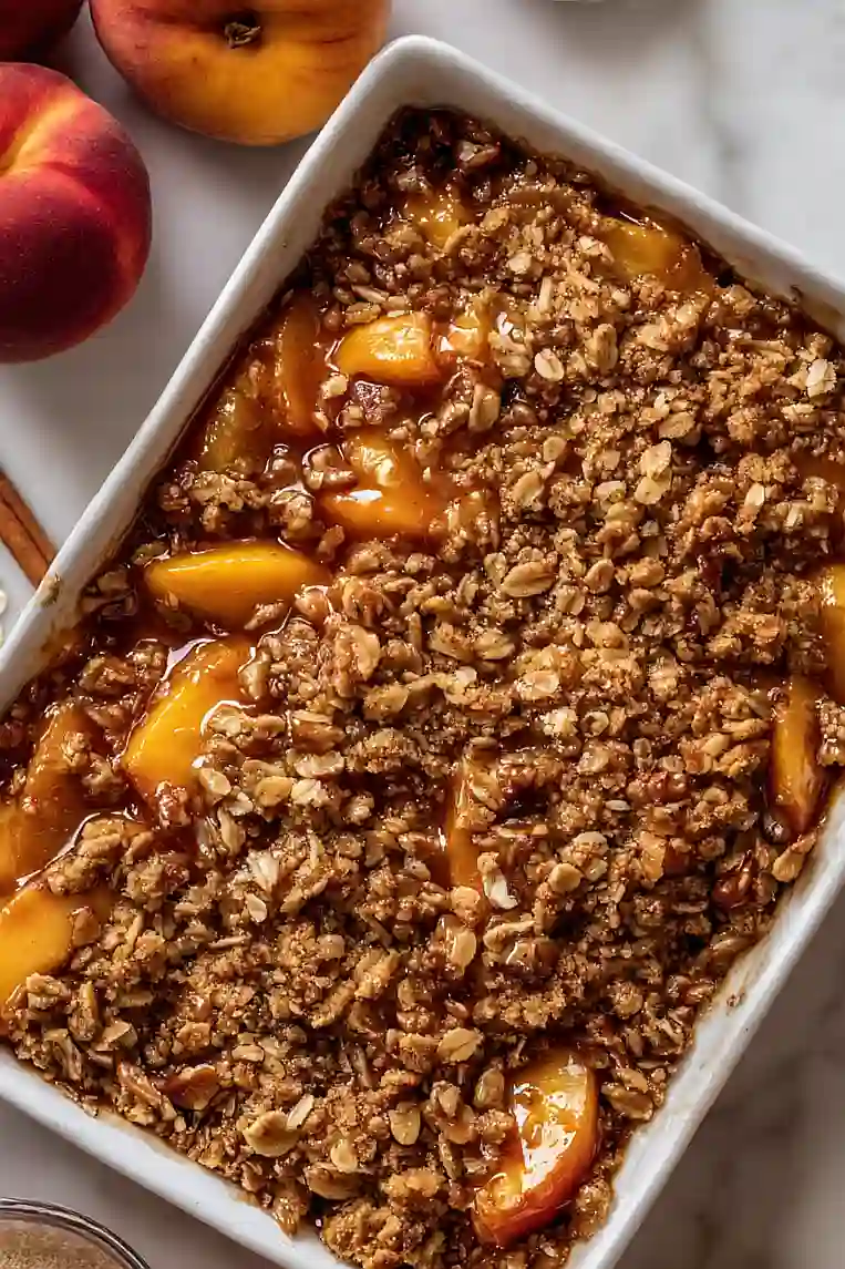 bourbon peach crisp