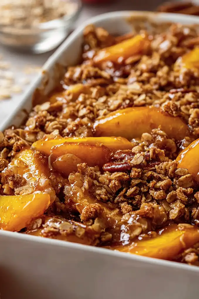 bourbon peach crisp