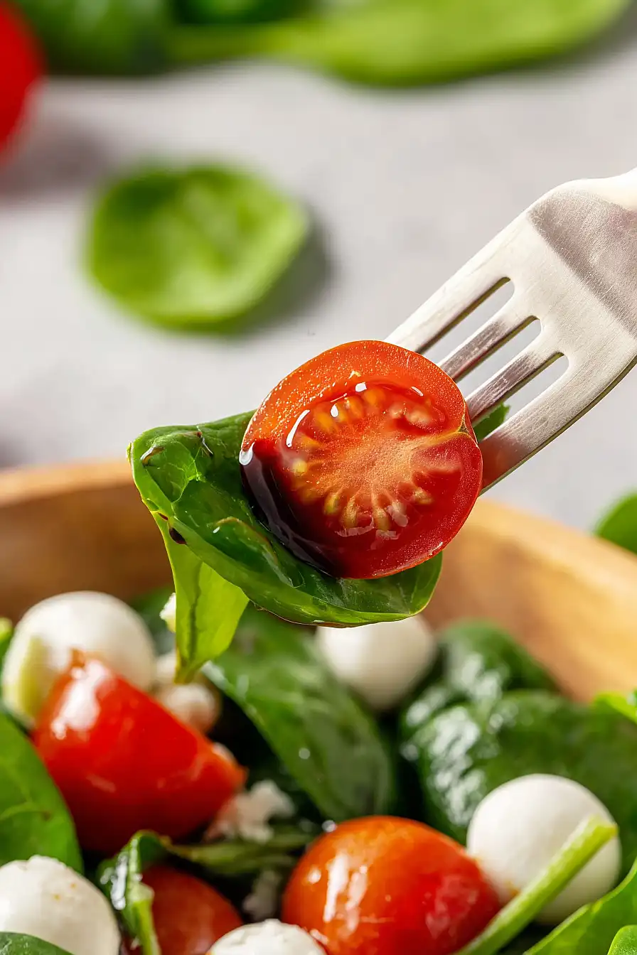spinach caprese salad