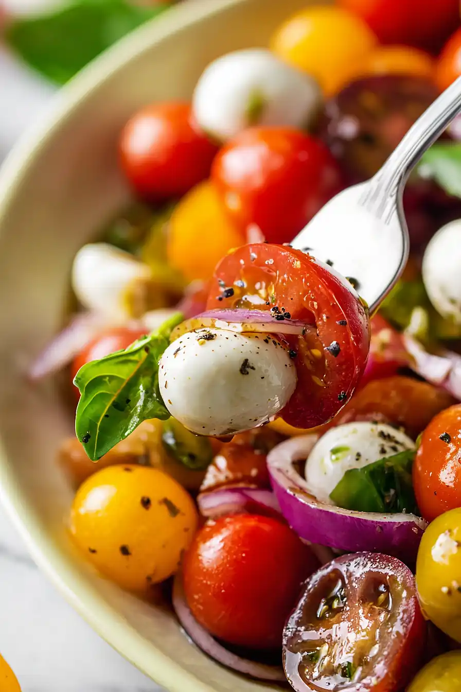 caprese salad with red wine vinegar