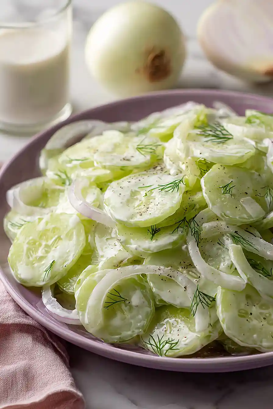 cucumber salad with heavy cream