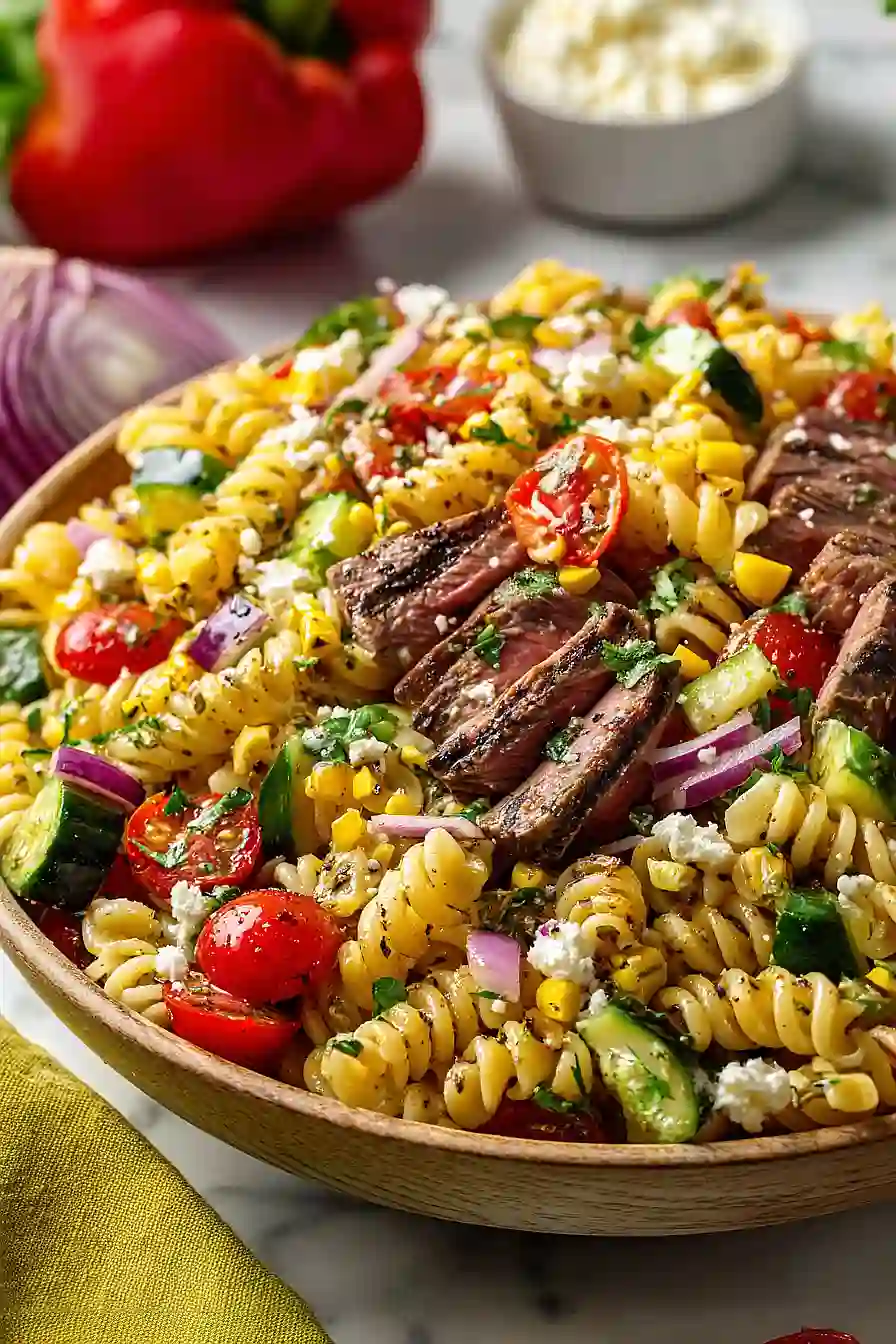 steak pasta salad