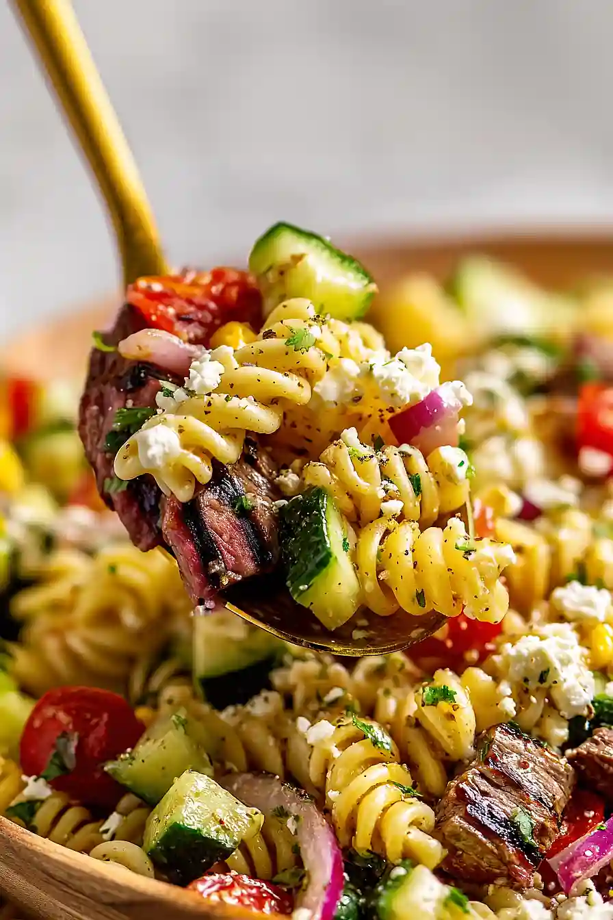steak pasta salad