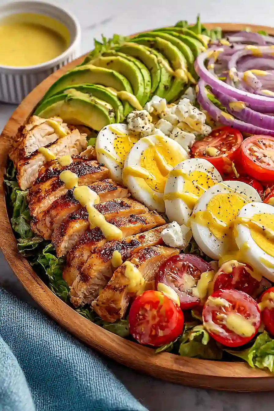 cobb salad with honey mustard dressing