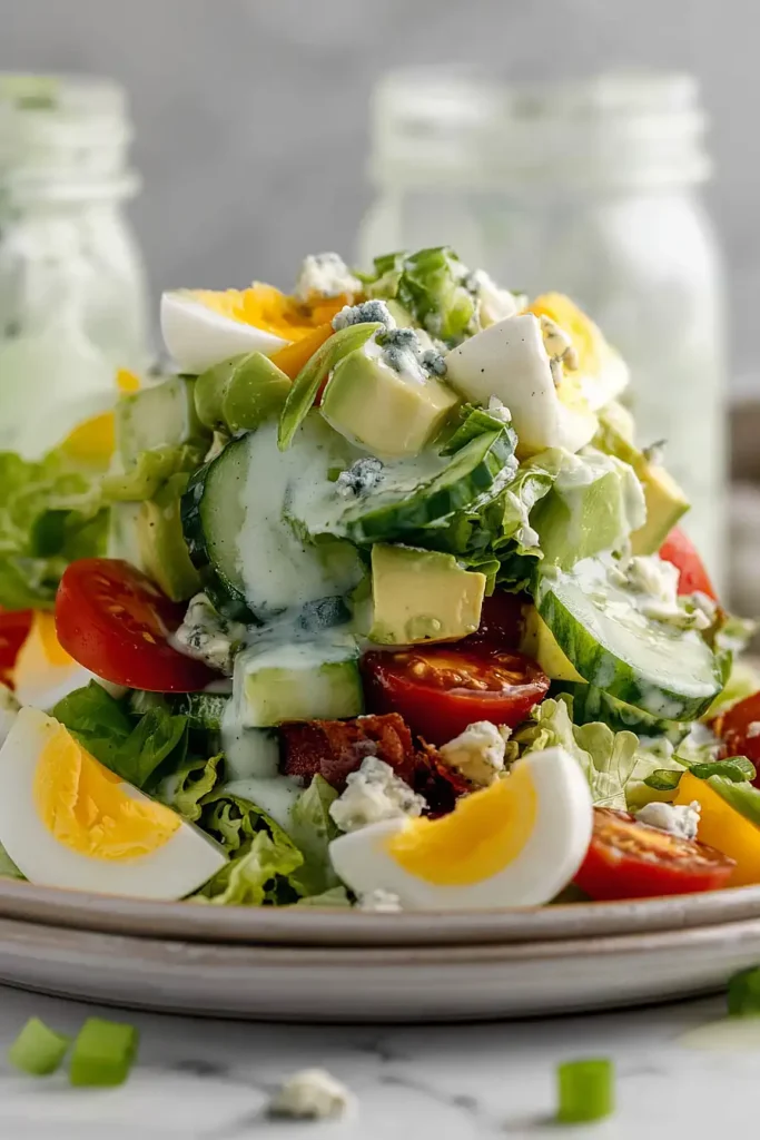 cobb salad in a jar