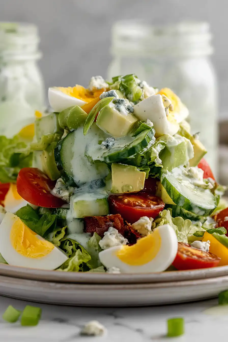 cobb salad in a jar