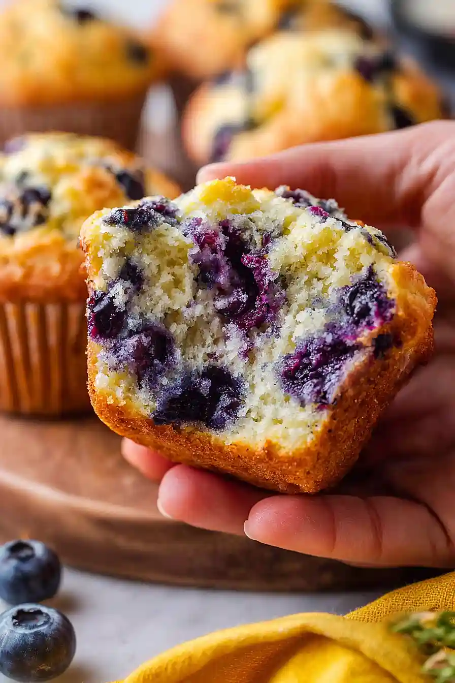 blueberry cottage cheese muffins