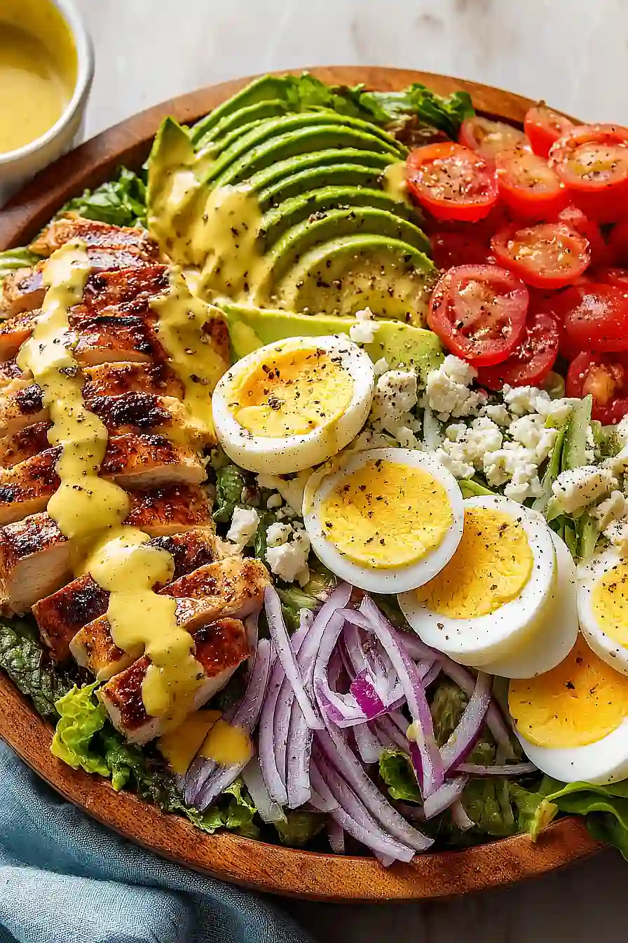 cobb salad with honey mustard dressing