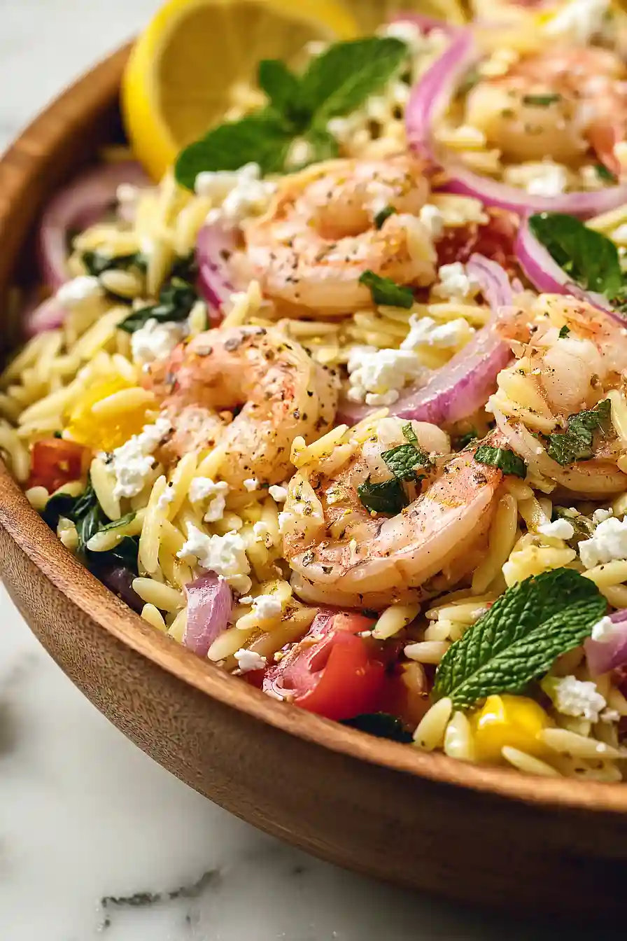 mediterranean shrimp orzo salad