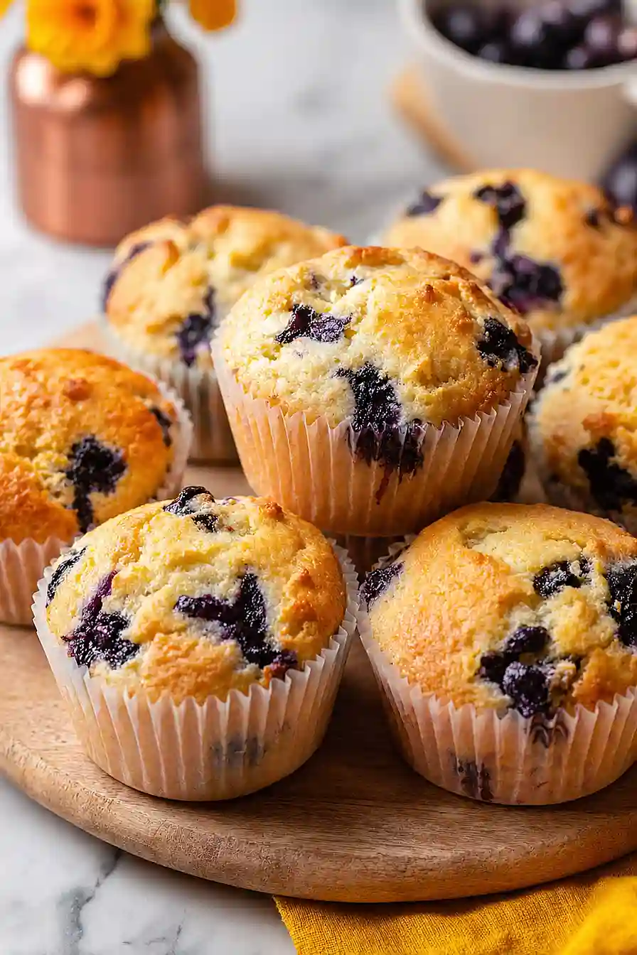 blueberry cottage cheese muffins