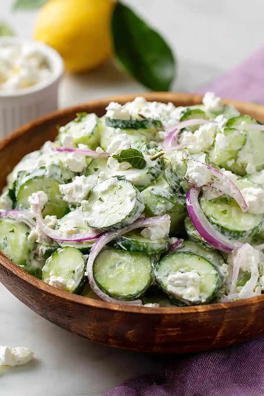 cucumber salad with goat cheese