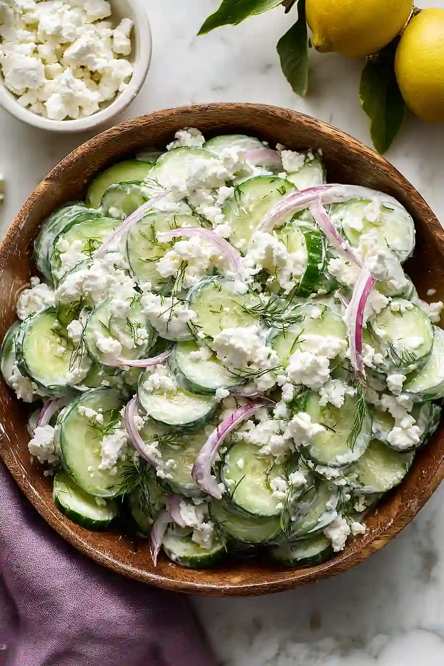 cucumber salad with goat cheese